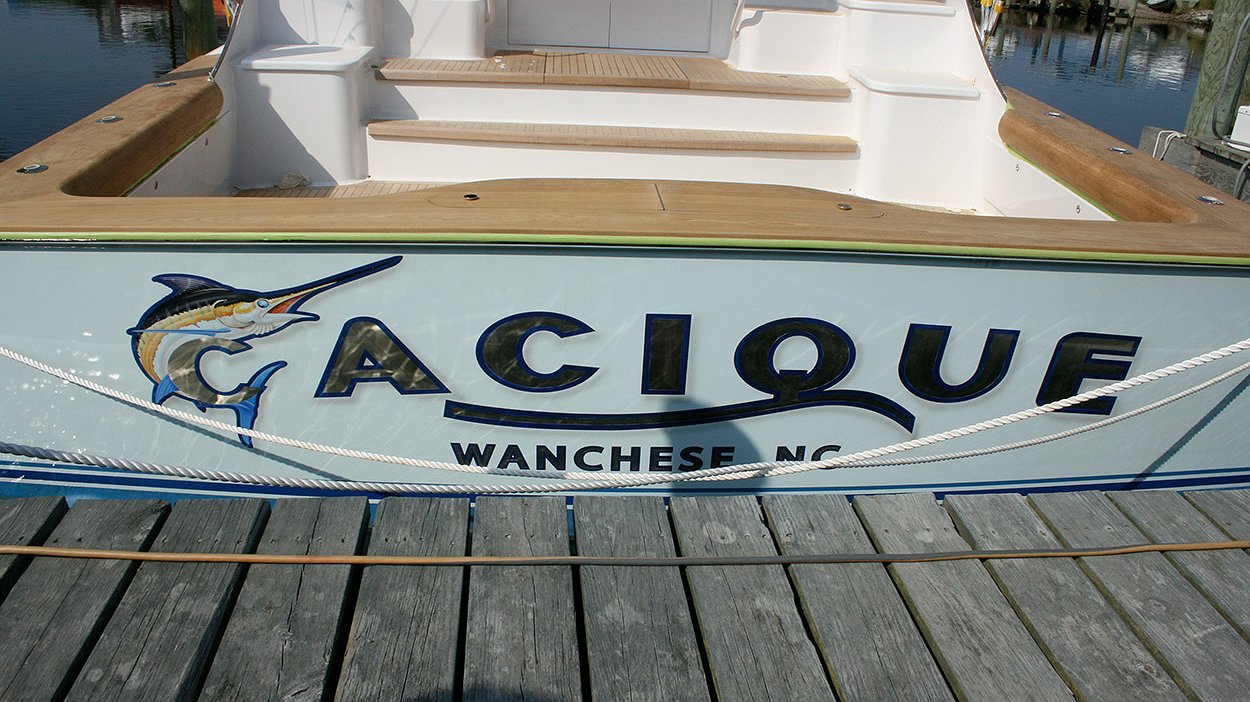 BOATS TRANSOM ARTWORK PAINTING EVERETT NAUTICAL DESIGNS