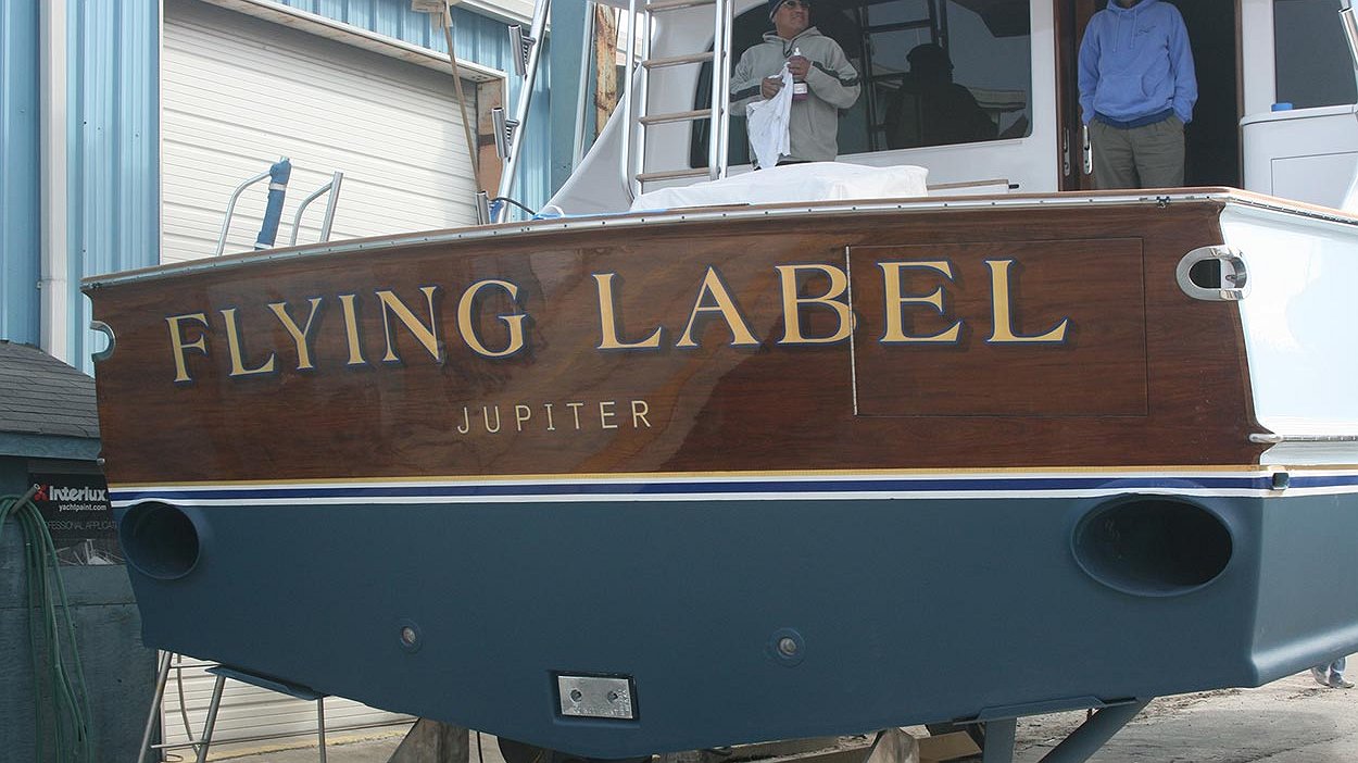 BOATS TRANSOM ARTWORK PAINTING EVERETT NAUTICAL DESIGNS