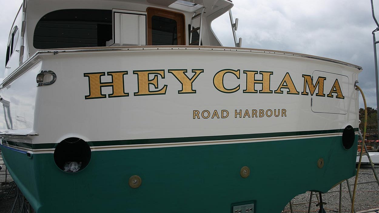 BOATS TRANSOM ARTWORK PAINTING EVERETT NAUTICAL DESIGNS