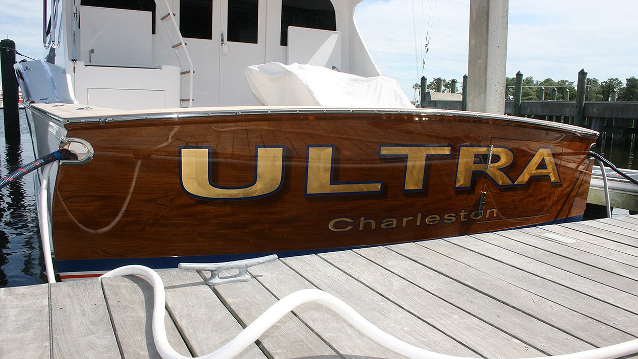 BOATS TRANSOM ARTWORK PAINTING EVERETT NAUTICAL DESIGNS