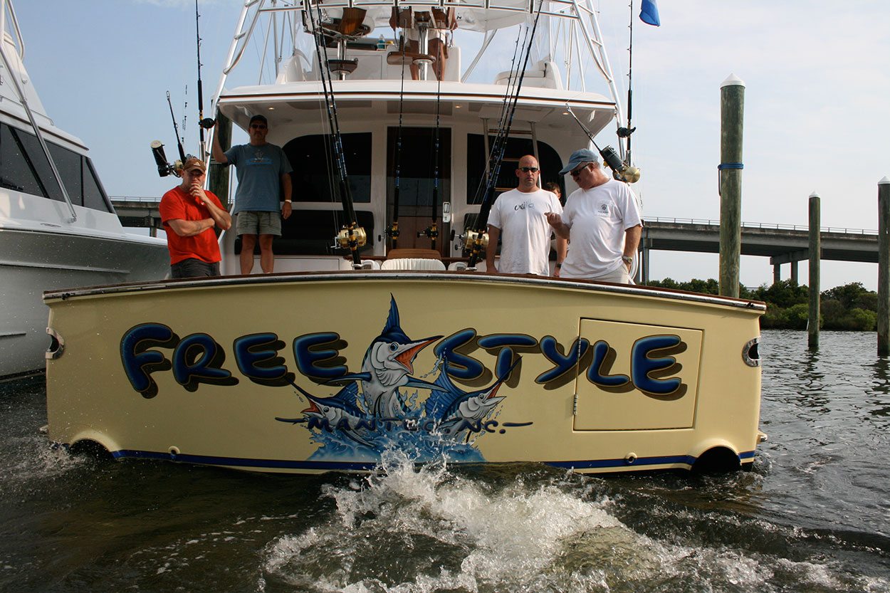 Free Style, Manteo North Carolina Boat Transom BOATS TRANSOM ARTWORK