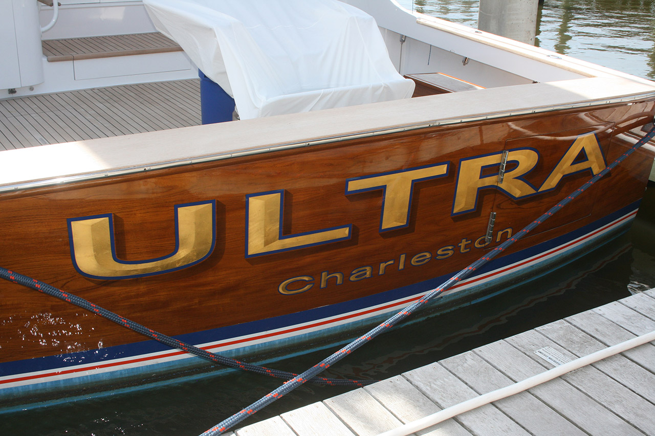 Ultra, Charleston Boat Transom BOATS TRANSOM ARTWORK PAINTING